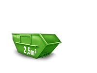 2.5 cbm Baumischabfall Container