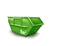 6 cbm Bauschutt Container